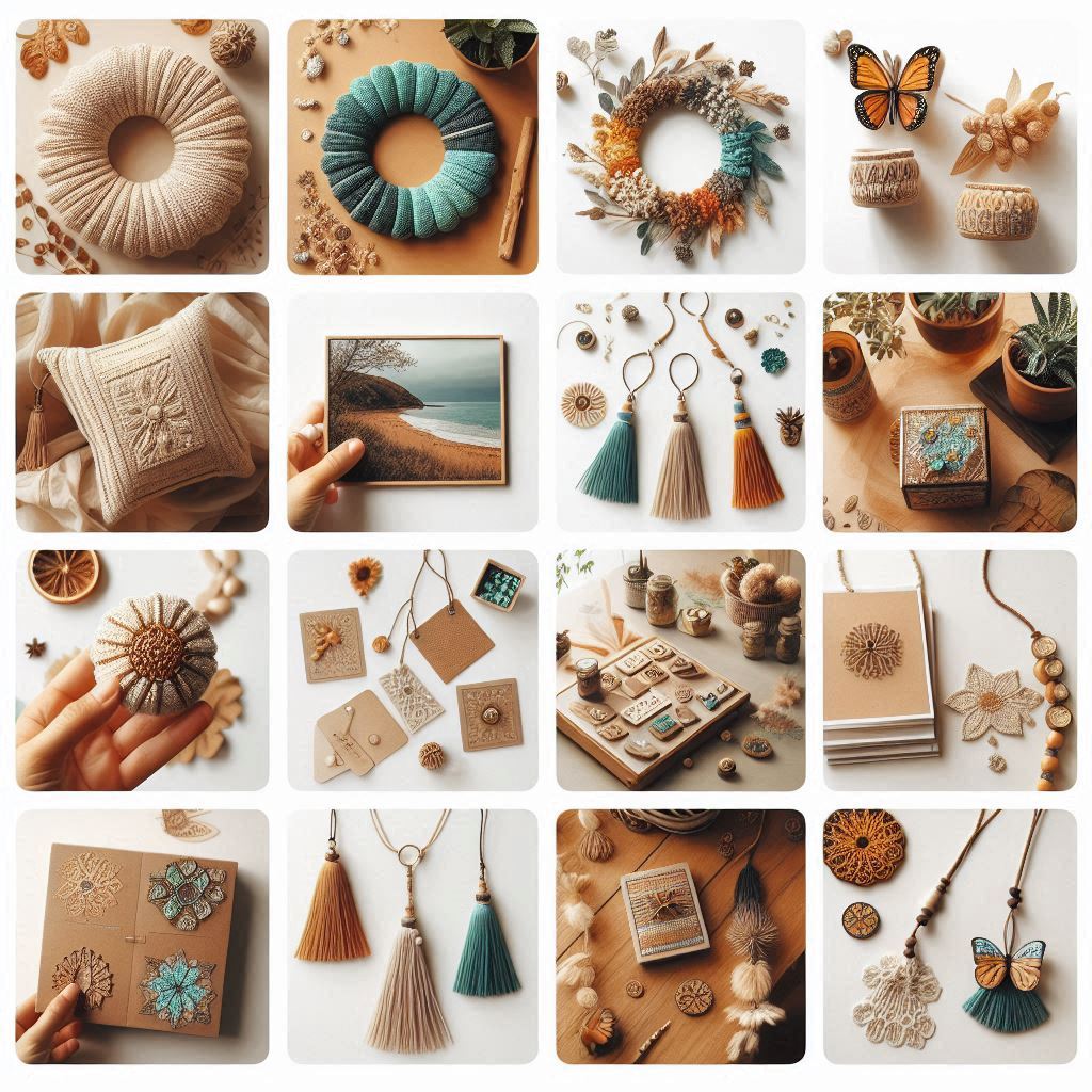 Examples of Etsy listings with beautifully styled product photos, videos, and detailed descriptions highlighting the unique qualities and craftsmanship. Caption: "Communicate value to justify your prices!