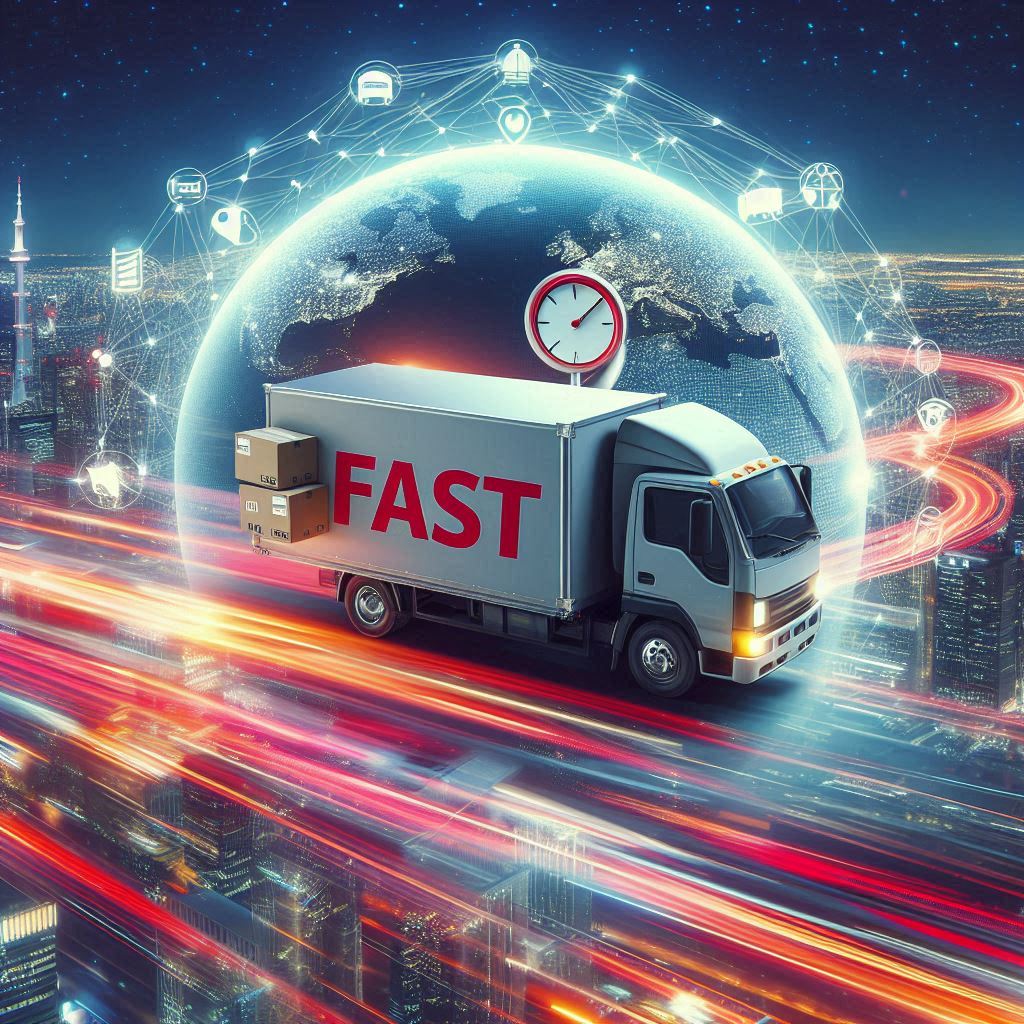 An image here that visually represents the concept of fast shipping (e.g., a delivery truck, a package in transit).